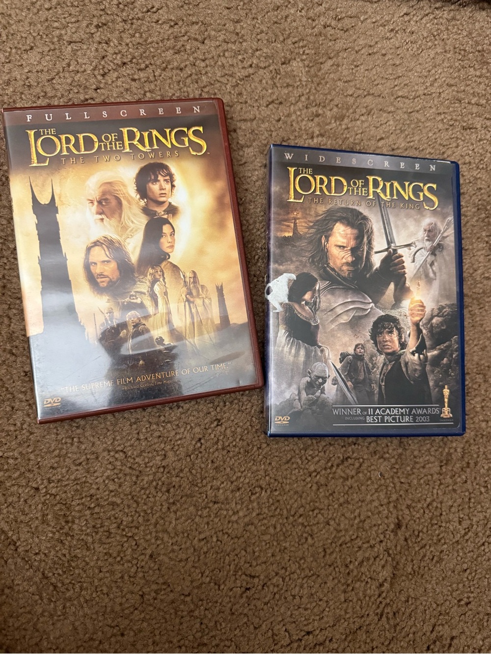 Lord of the rings dvds
